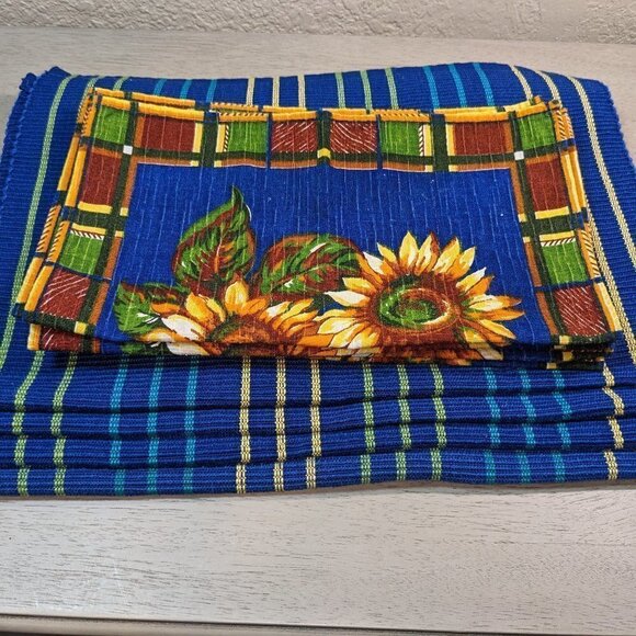 Sunflower Table Napkins with Matching Placemats Set - Picture 1 of 8